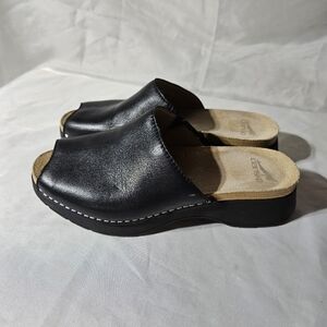 Dansko Ravyn Peep Toe Black Womens Size 39